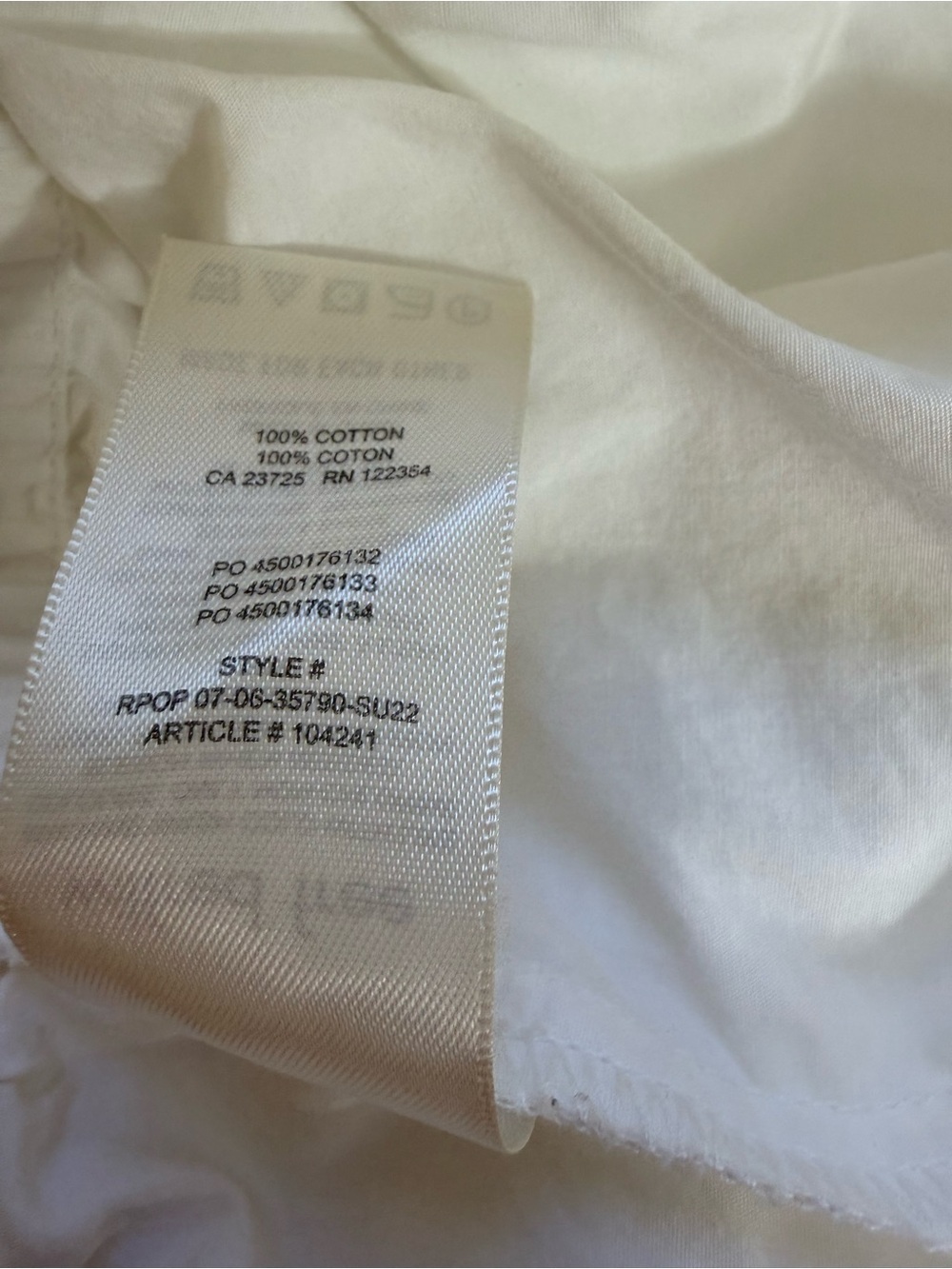 Wilfred Free White Parachute Wide Leg Pants Size Large - Picture 9 of 9